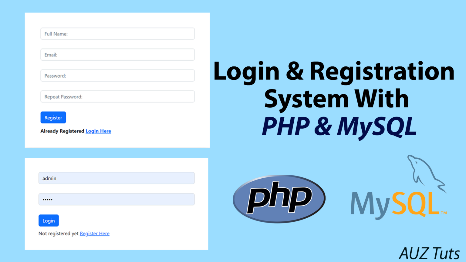 Login And Registration Form In Php And Mysql Auz Tuts 0009