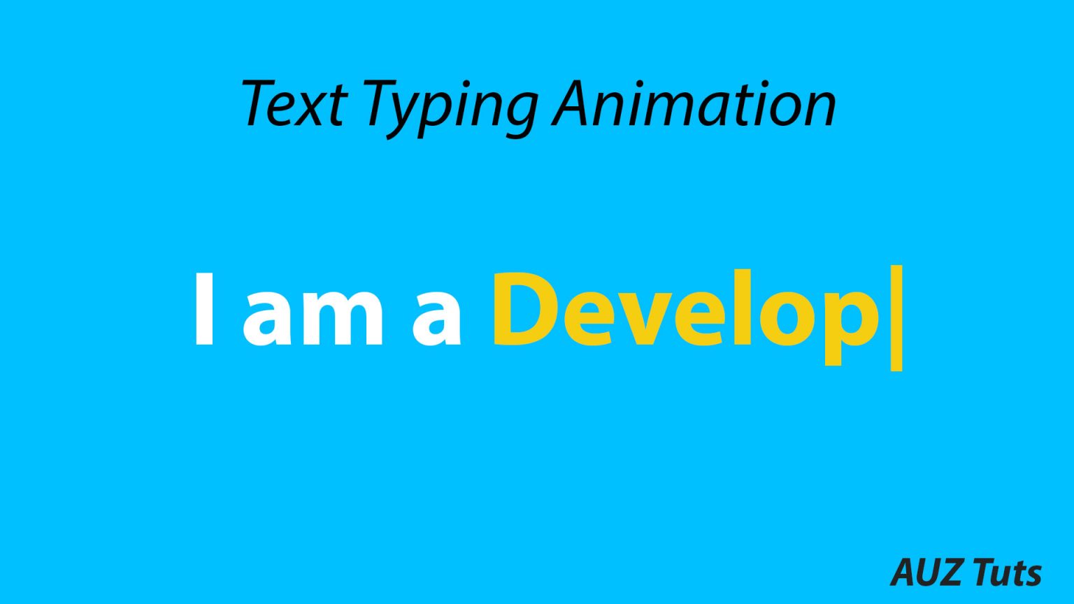 Text Typing Animation Effect Using HTML, CSS, and JavaScript ...